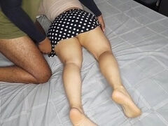My dirty stepdad comes into my room, caresses my pussy and ends up sticking his cock in my ass.