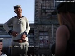 Sexverse #4: Sexy petite brunette gives a blowjob to an old sailor (Sexverse,Tomb Raider)