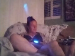 Roommate films me play an intense game of video games and my panties get soaked and wet from playing