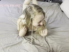 Daddy Pees In My Face.  Little Submissive Slut Wife!