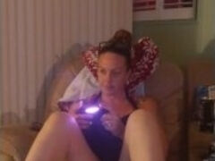 Smoking cigarette and playing video games while perv films me and it makes my panties wet