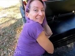 POV Outdoor Amateur Blowjob And Fuck With Huge Cumshot