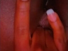 Ebony Playing with her pussy