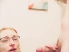 Submissive wife takes facial like a good wife